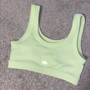 Alo yoga yellow wellness bra size medium